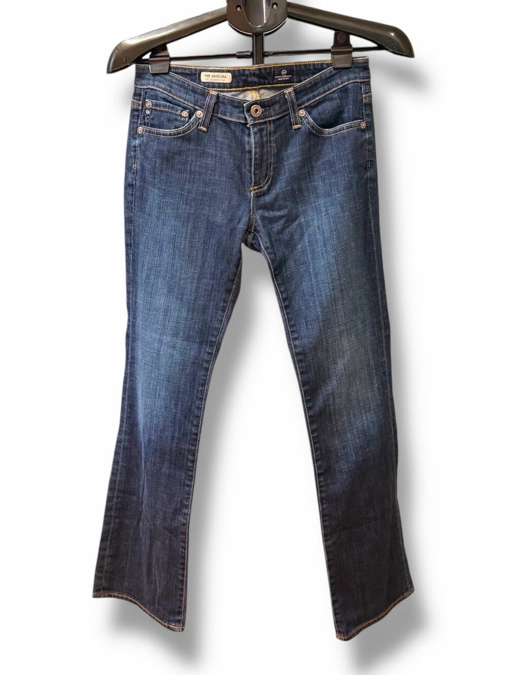 AG Adriano Goldschmied The Angelina Petite Bootcut Jeans 27R Dark Wash
